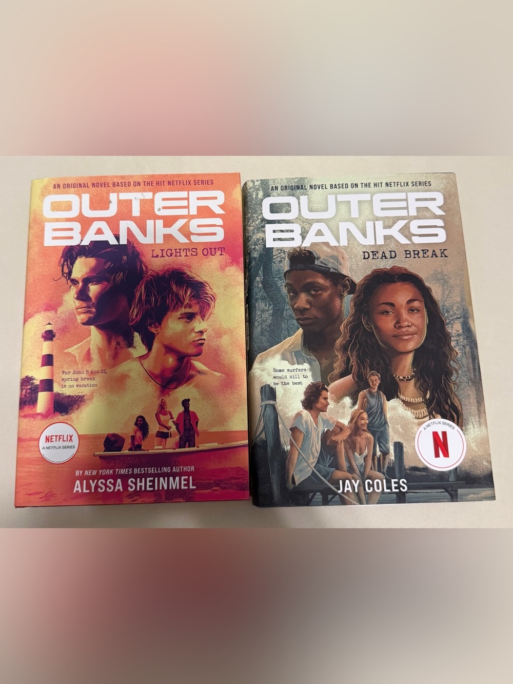 Outer Banks (Netflix Series) Hardcover Book Set of 2 (Lights Out & Dead Break)
